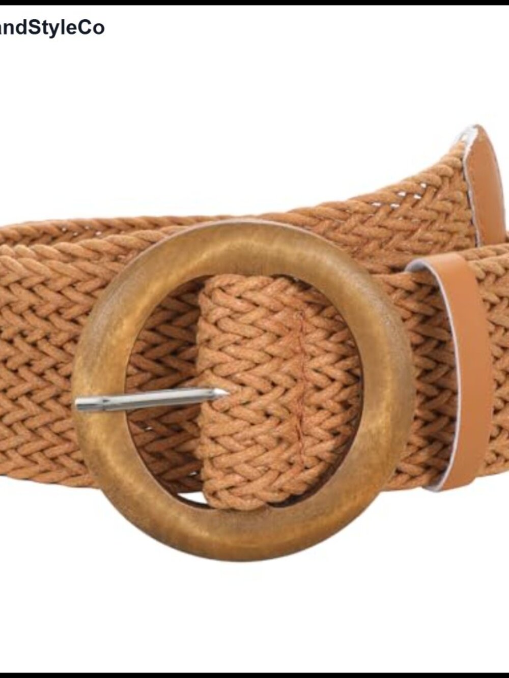 Women's Boho Braided Rattan Wide Waist Belt